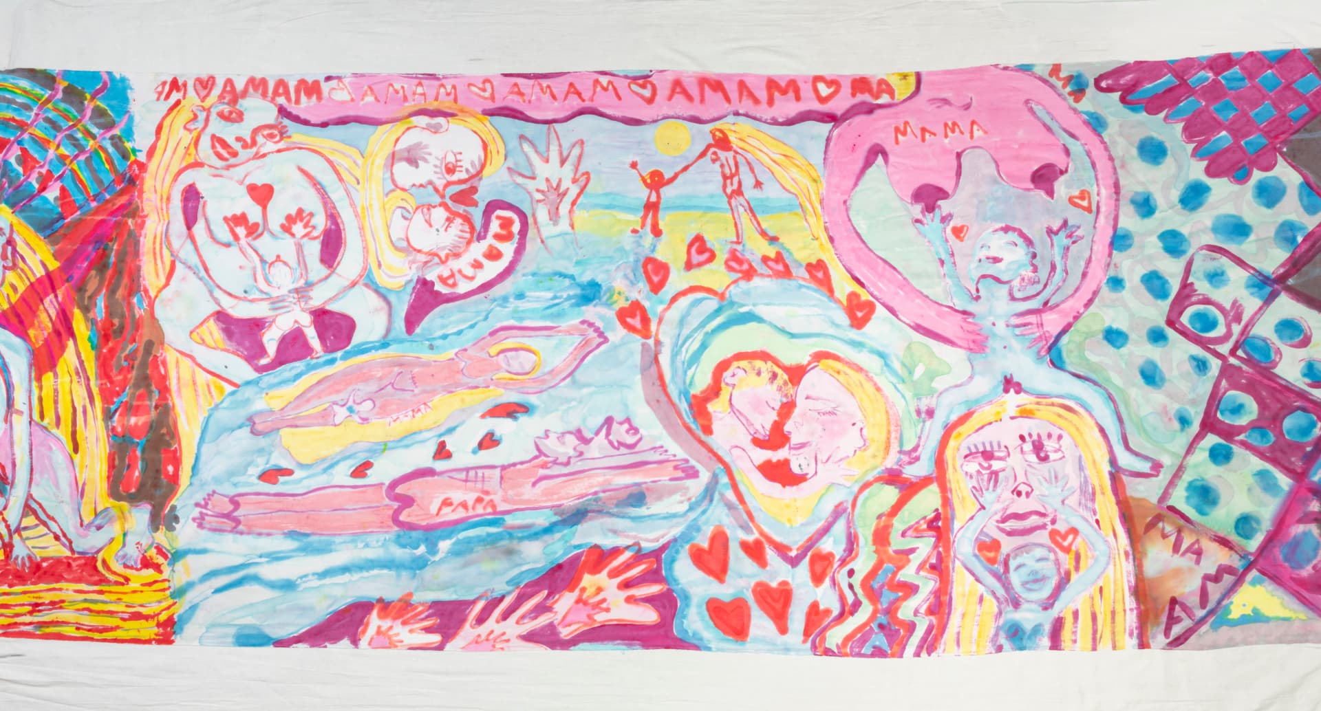 Hand-painted silk yardage by Florencia Montefalcone